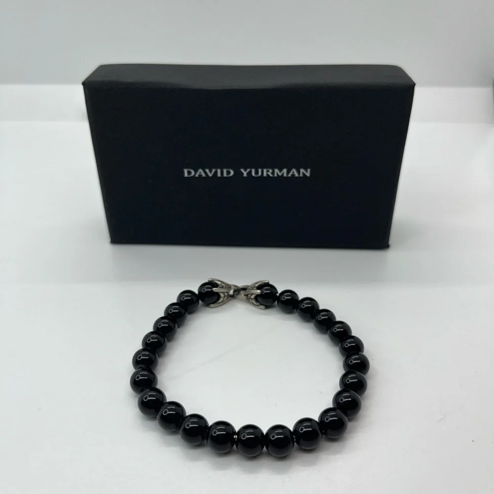 David Yurman black Onyx spiritual Beaded Bracelet